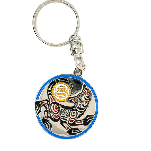 Keychain - Enamel - Wolf & Moon
