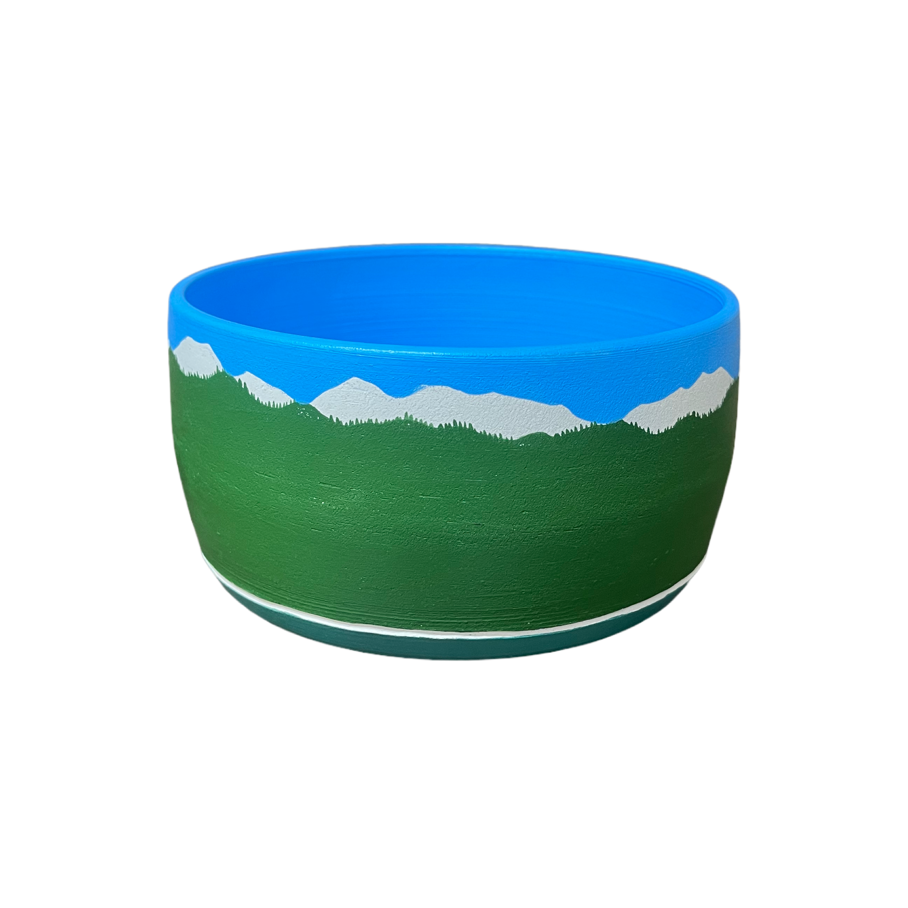 Ceramic Pot - Small - Loon - Blue &amp; Green