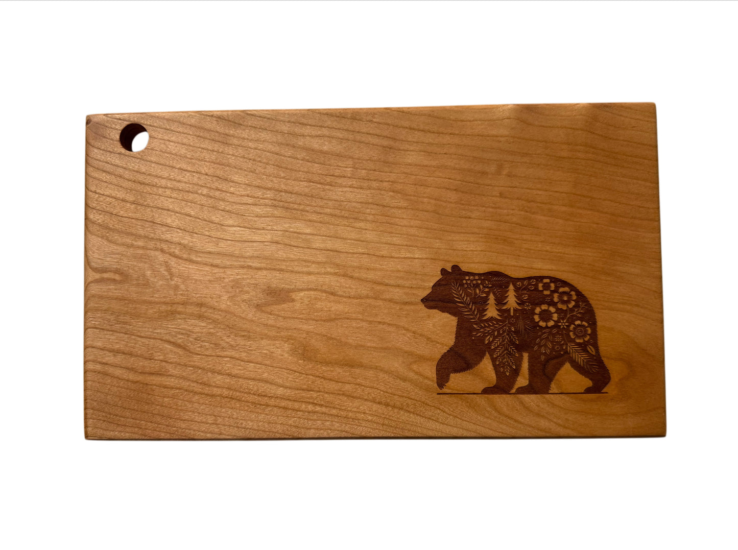 Serving Board - Canadian Cherrywood - Flower Bear
