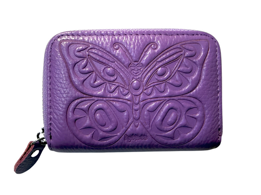 Cardholder - Leather - Lavendar - Salish Butterfly