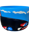 Ceramic Pot - Medium - Orca - Blue & Black