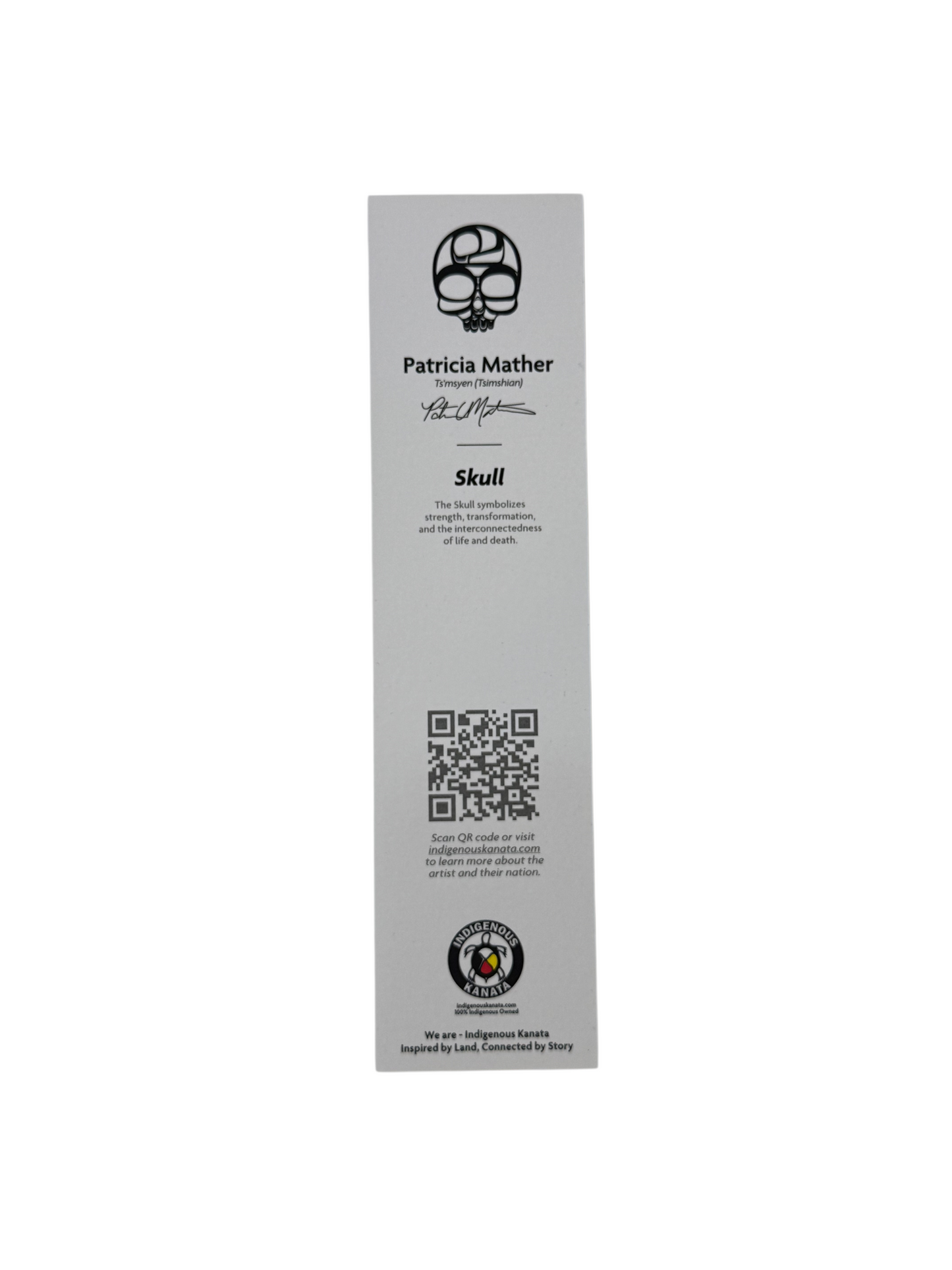 Bookmark - Skull - Charcoal