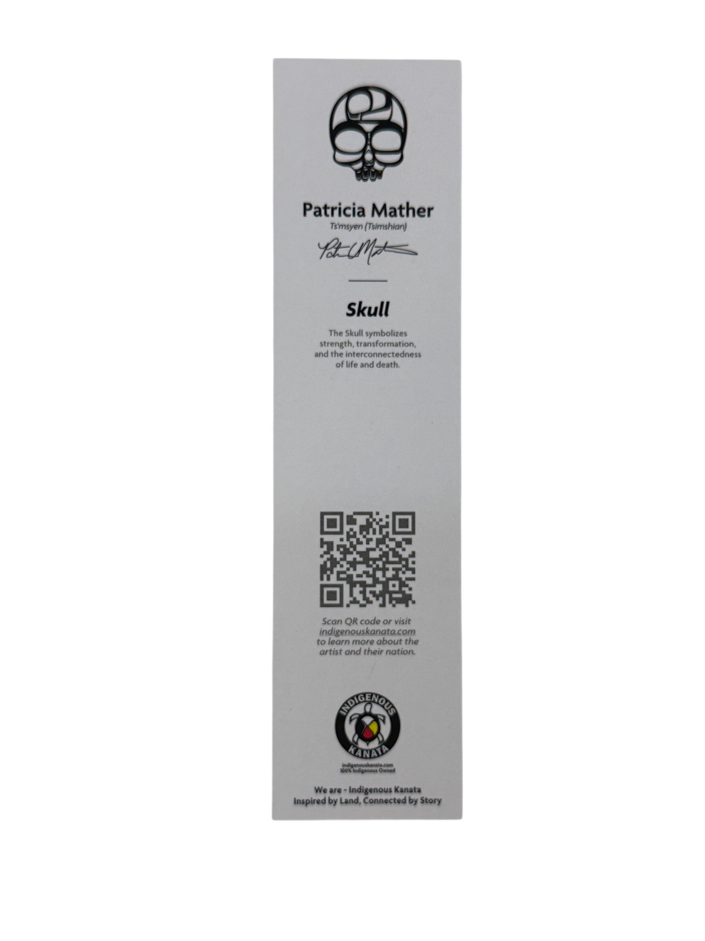 Bookmark - Skull - White