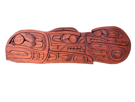 Wooden Plaque - Pine - Large - Air, Land, Water (Eagle, Bear, Salmon)