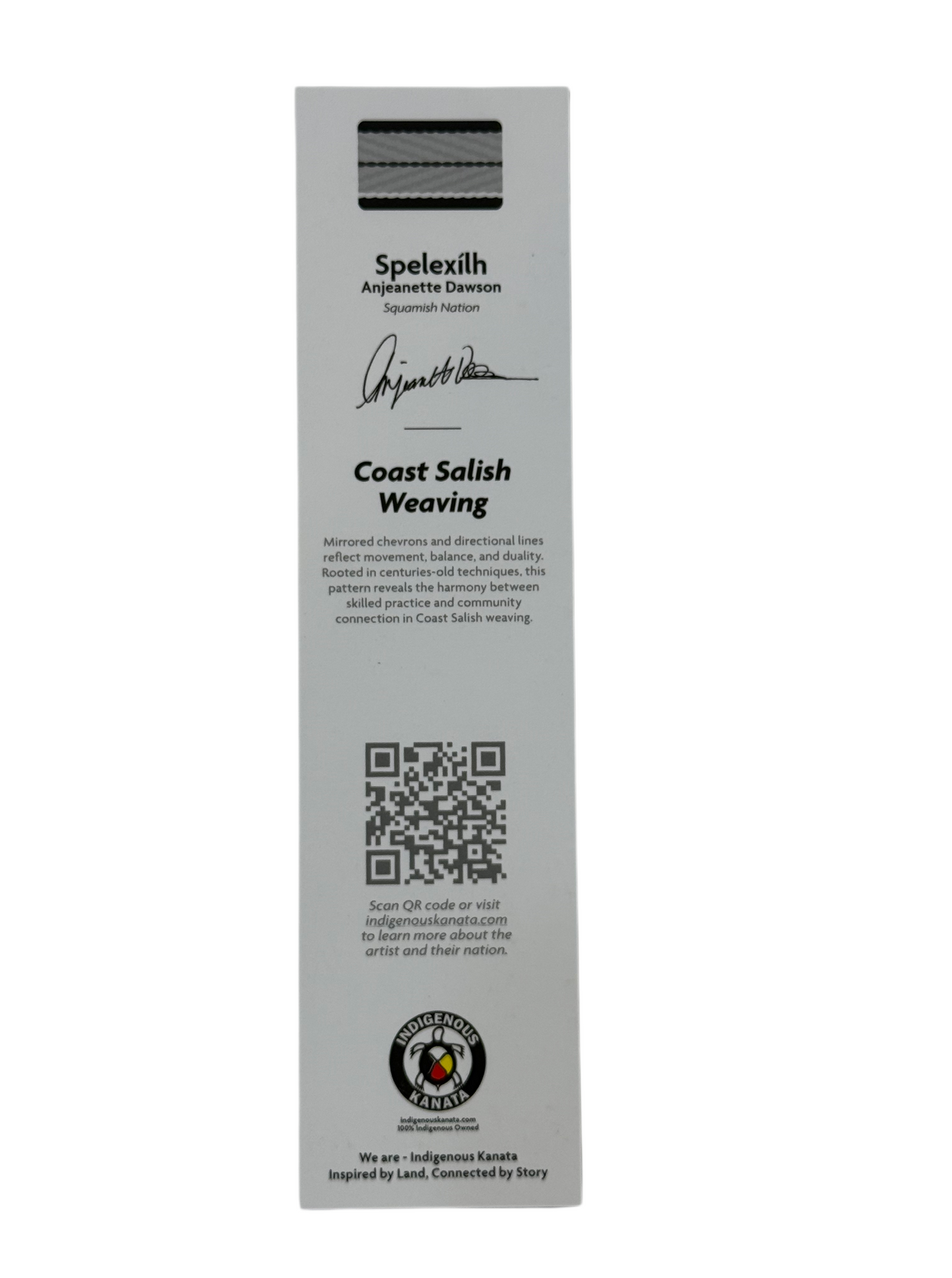 Bookmark - Coast Salish Weaving - Yellow
