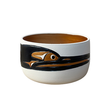 Ceramic Pot - Small - Raven - Gold