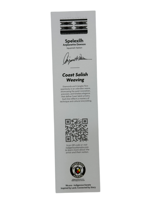 Bookmark - Coast Salish Weaving - Blue