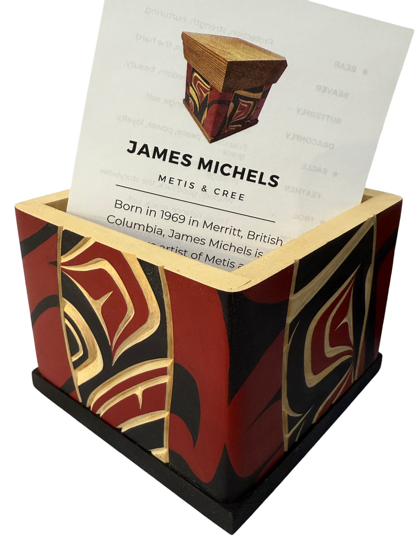 Bentwood Box - Carved - Eagle - Black