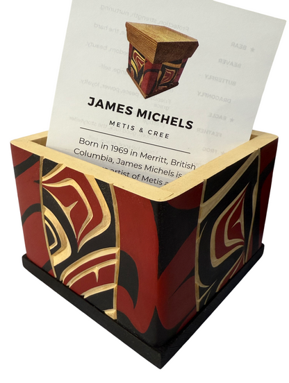 Bentwood Box - Carved - Eagle - Black