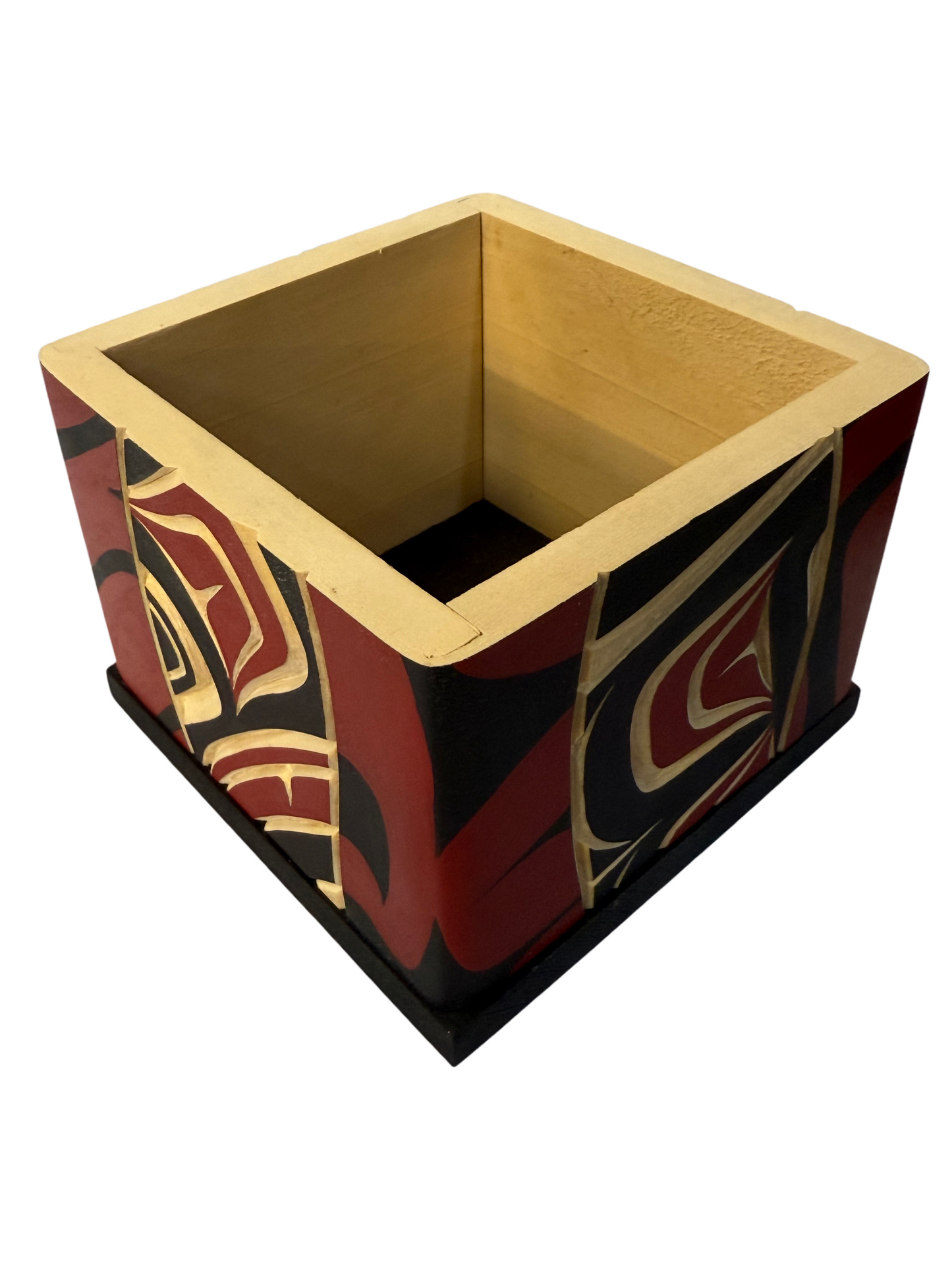 Bentwood Box - Carved - Eagle - Black