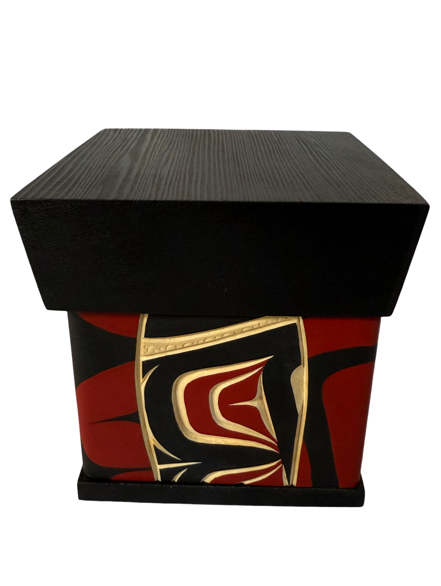 Bentwood Box - Carved - Eagle - Black
