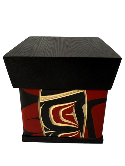 Bentwood Box - Carved - Eagle - Black