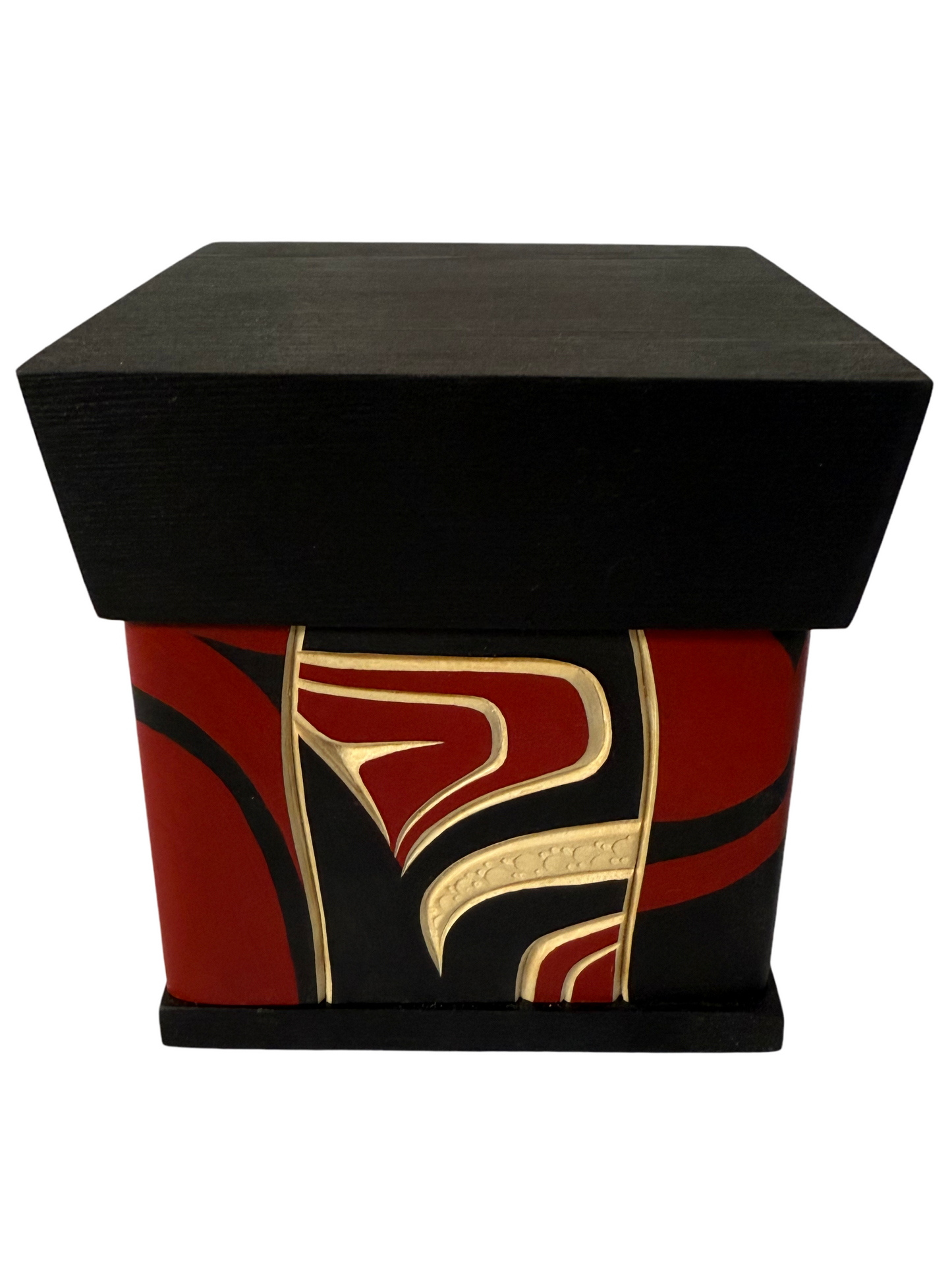 Bentwood Box - Carved - Eagle - Black