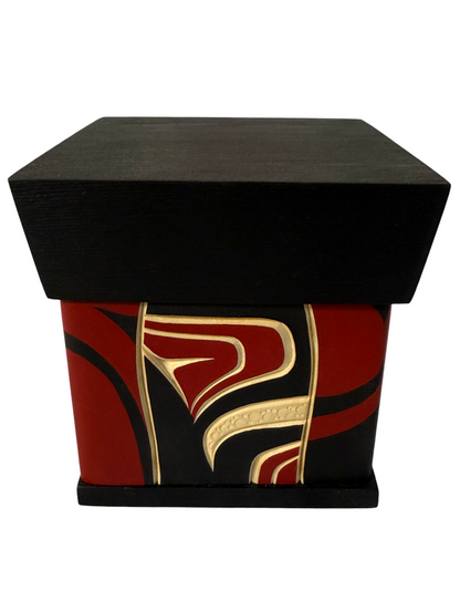 Bentwood Box - Carved - Eagle - Black