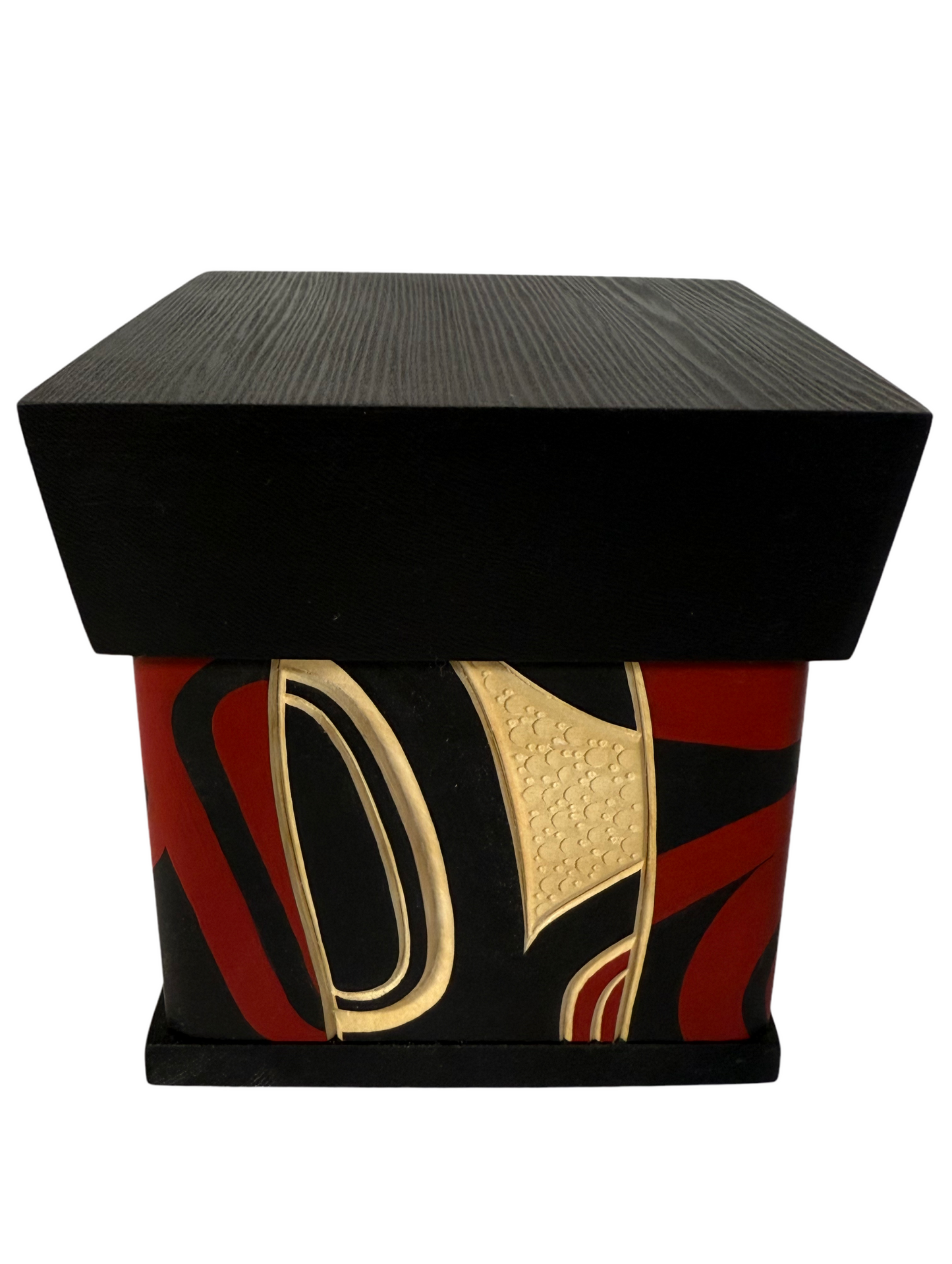 Bentwood Box - Carved - Eagle - Black