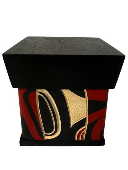 Bentwood Box - Carved - Eagle - Black