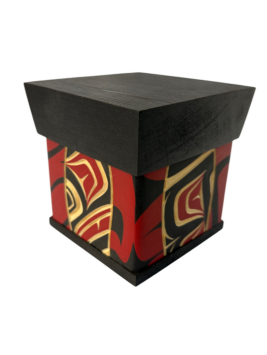 Bentwood Box - Carved - Eagle - Black