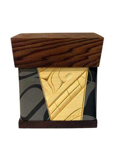 Bentwood Box - Carved - Wolf - Natural