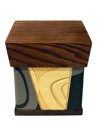 Bentwood Box - Carved - Wolf - Natural