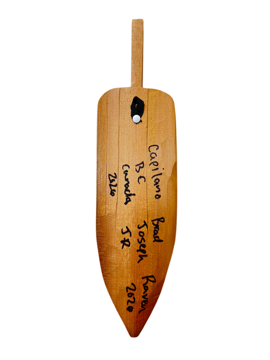 Wooden Plaque - Red Cedar - Feather - Raven
