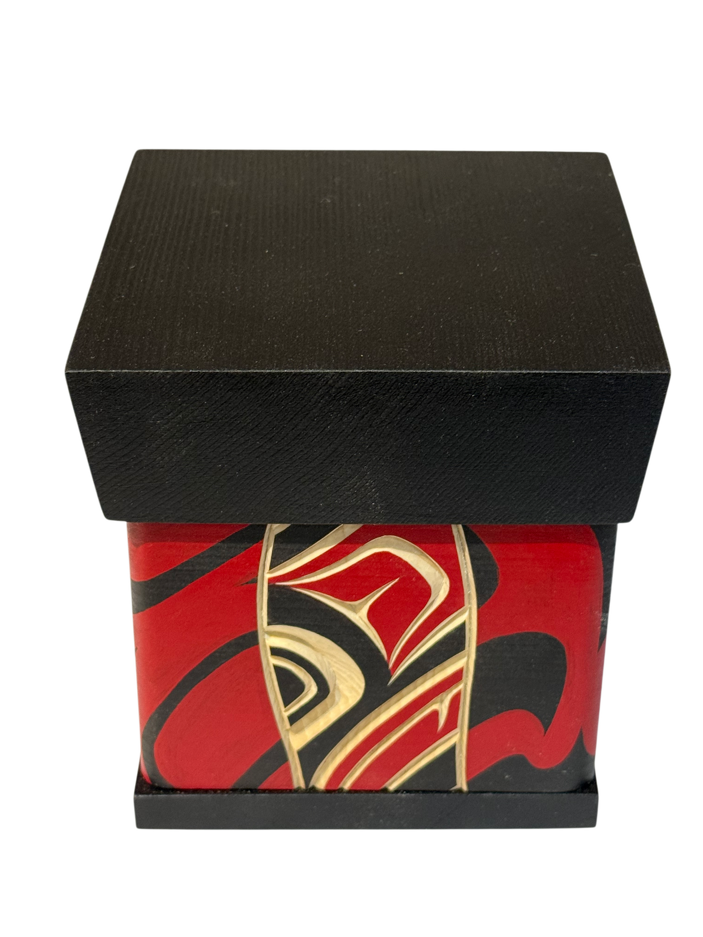 Bentwood Box - Carved - Eagle - Black
