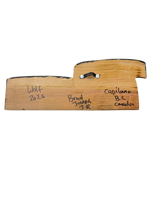 Wooden Plaque - Red Cedar - Wolf