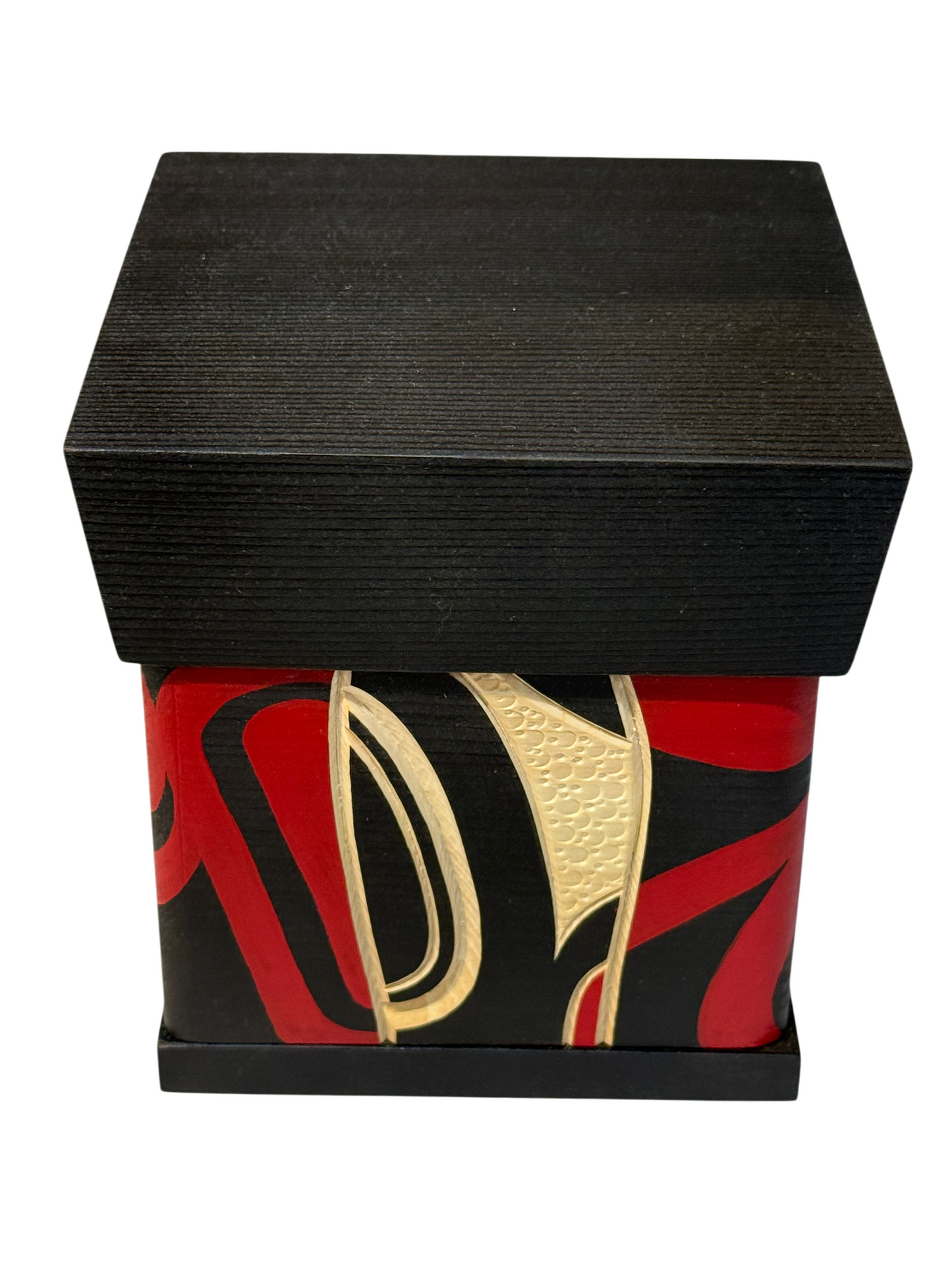 Bentwood Box - Carved - Eagle - Black