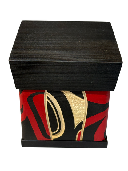 Bentwood Box - Carved - Eagle - Black