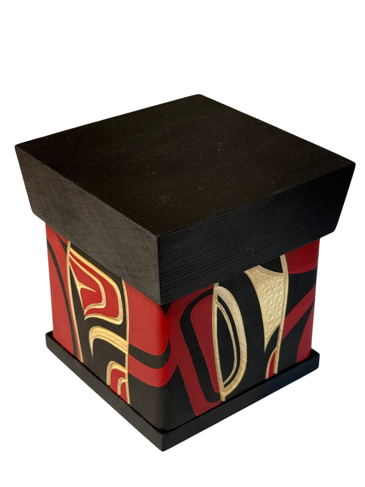 Bentwood Box - Carved - Eagle - Black