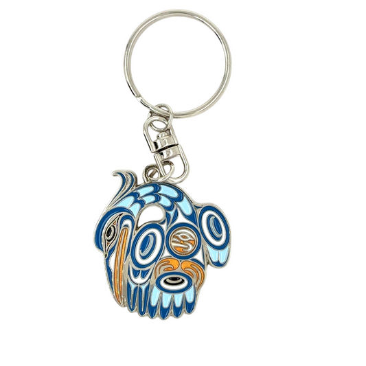 Keychain - Enamel - Blue Heron