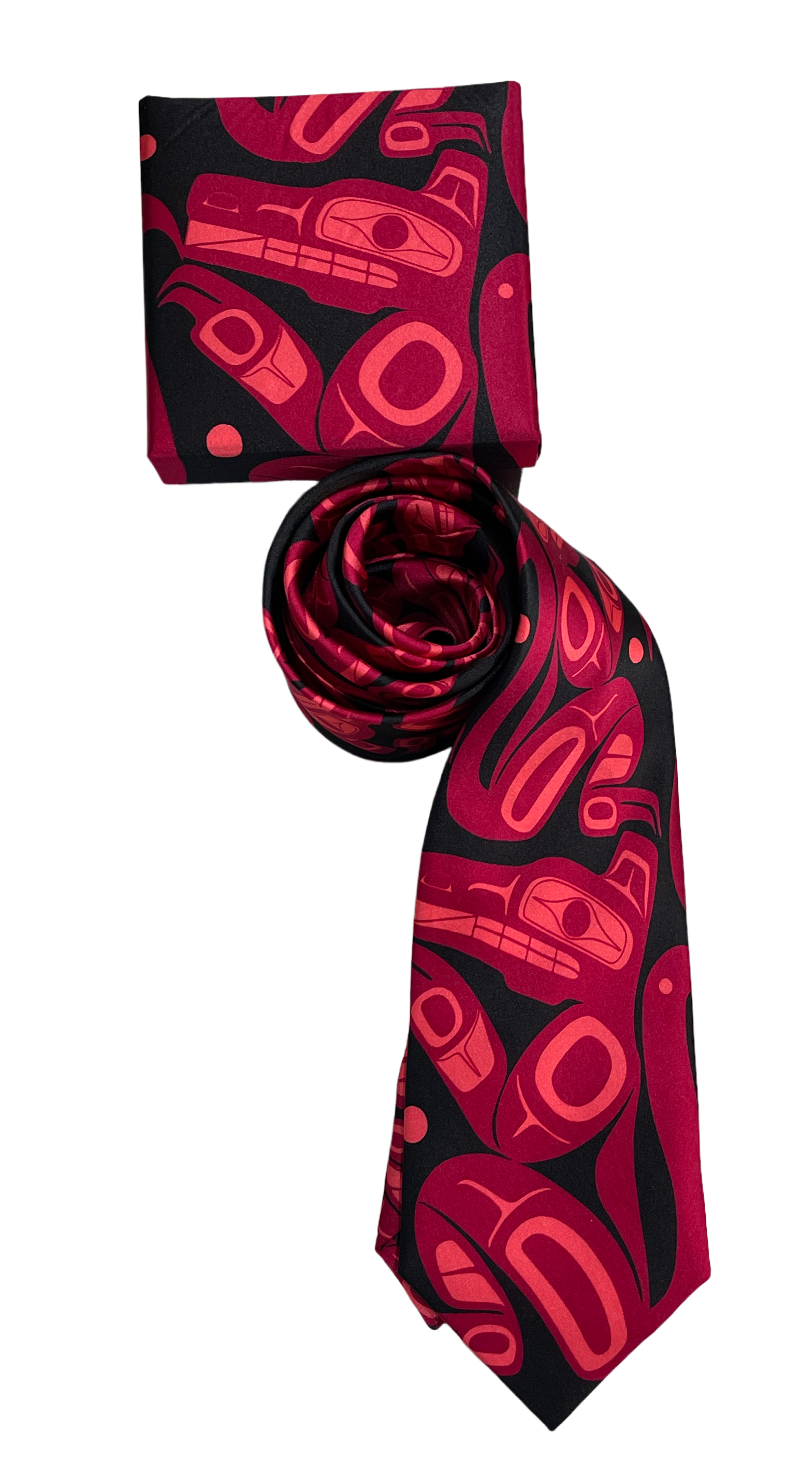 Tie - Silk - Wolf - Red