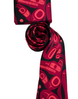 Tie - Silk - Wolf - Red