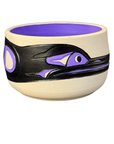 Ceramic Pot - Small - Hummingbird - Purple