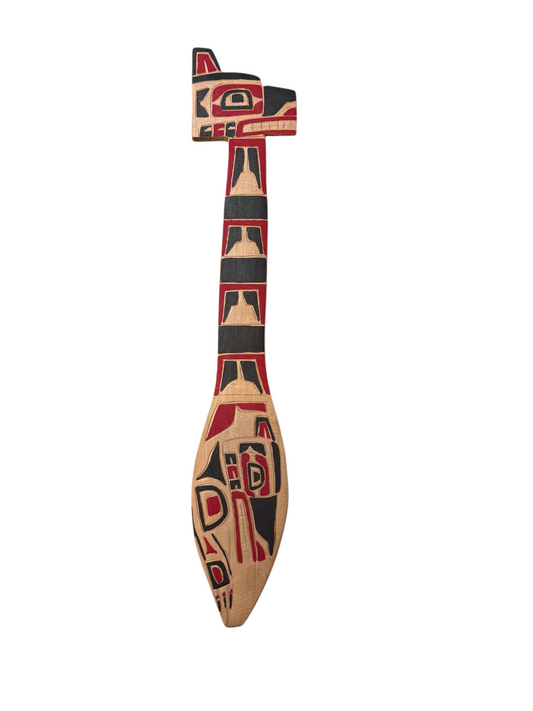 Wooden Plaque - Red Cedar - Paddle - Wolf