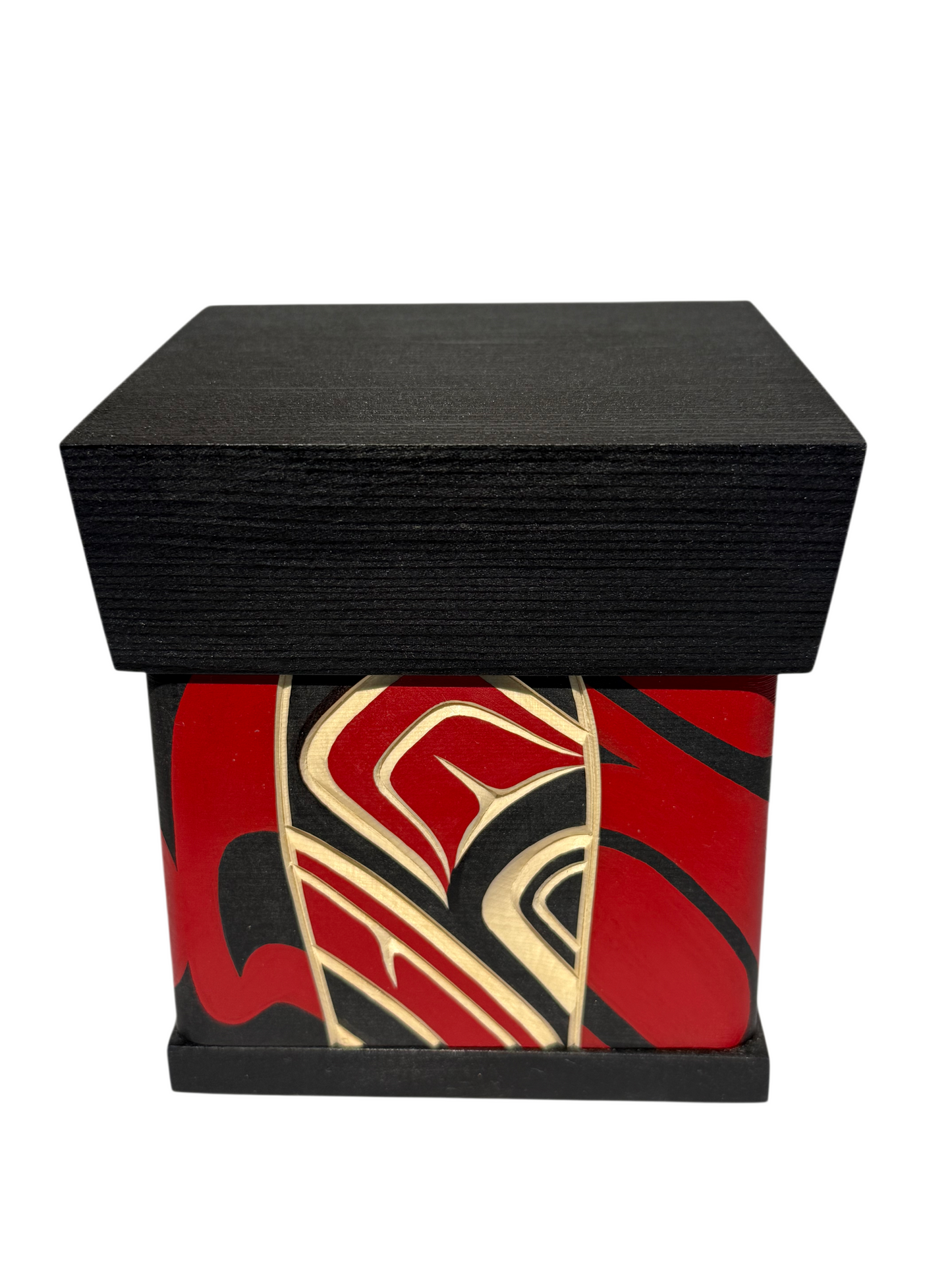Bentwood Box - Carved - Eagle - Black