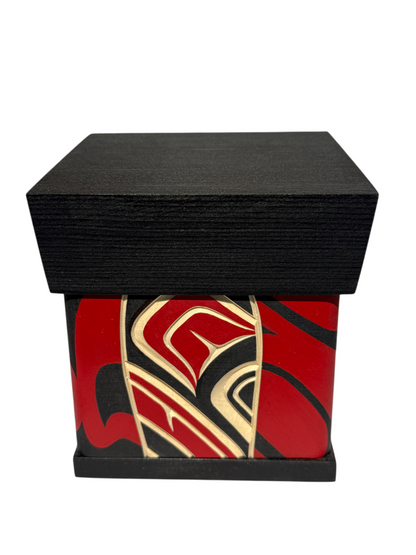 Bentwood Box - Carved - Eagle - Black