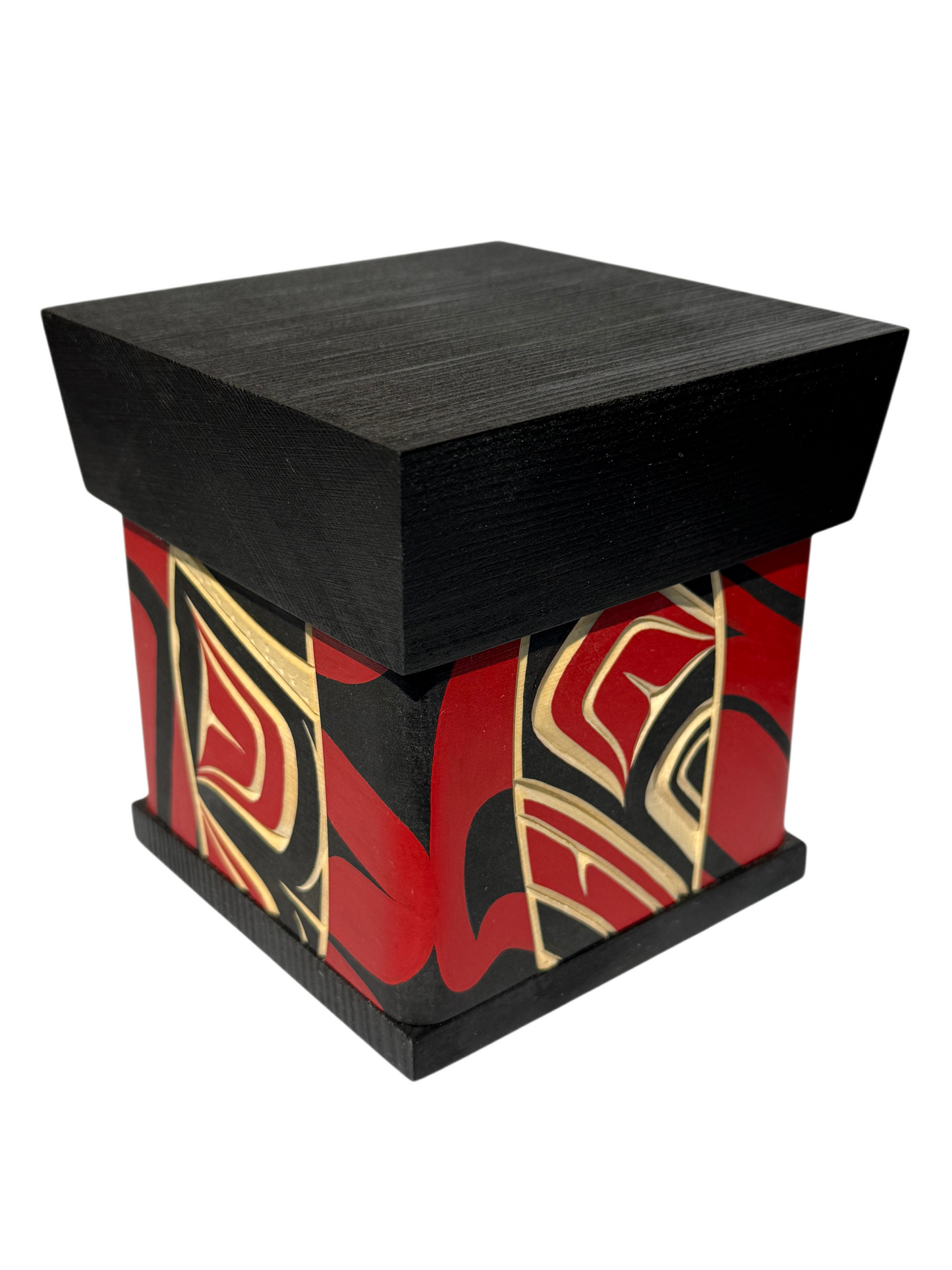 Bentwood Box - Carved - Eagle - Black