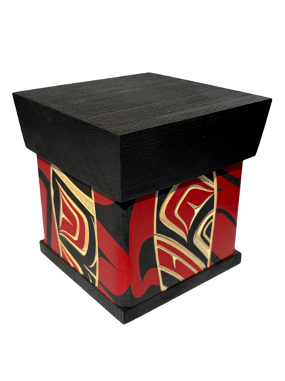 Bentwood Box - Carved - Eagle - Black