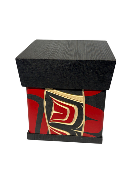 Bentwood Box - Carved - Eagle - Black