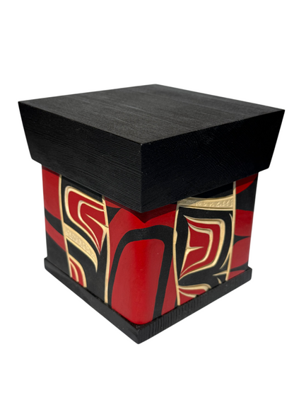 Bentwood Box - Carved - Eagle - Black