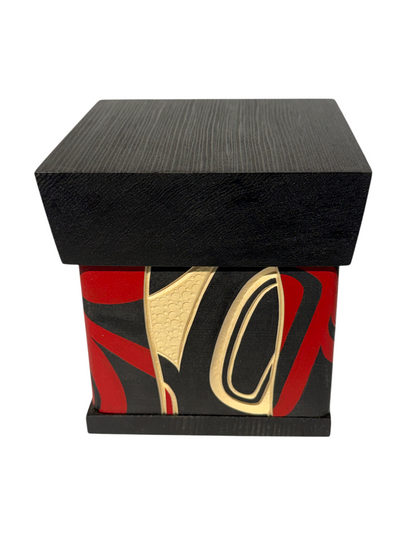 Bentwood Box - Carved - Eagle - Black