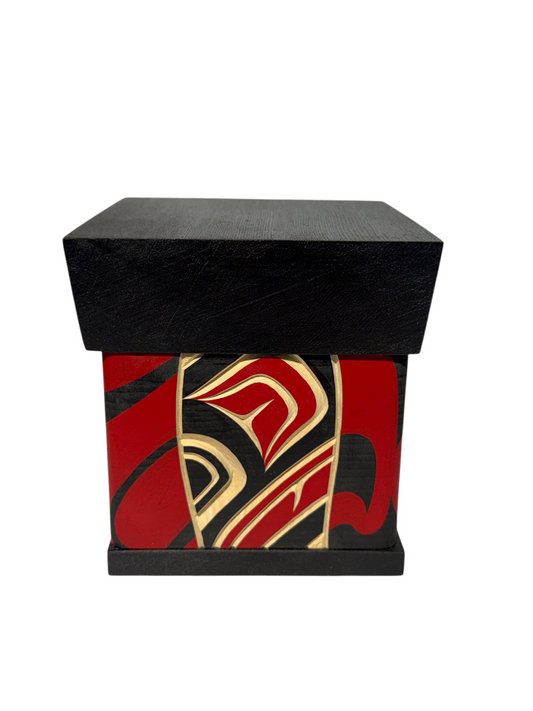 Bentwood Box - Carved - Eagle - Black