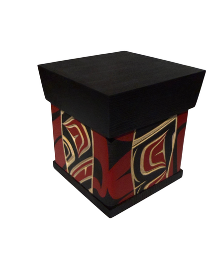 Bentwood Box - Carved - Eagle - Black