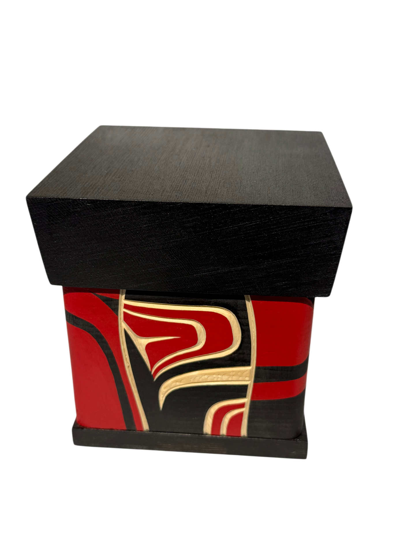 Bentwood Box - Carved - Eagle - Black
