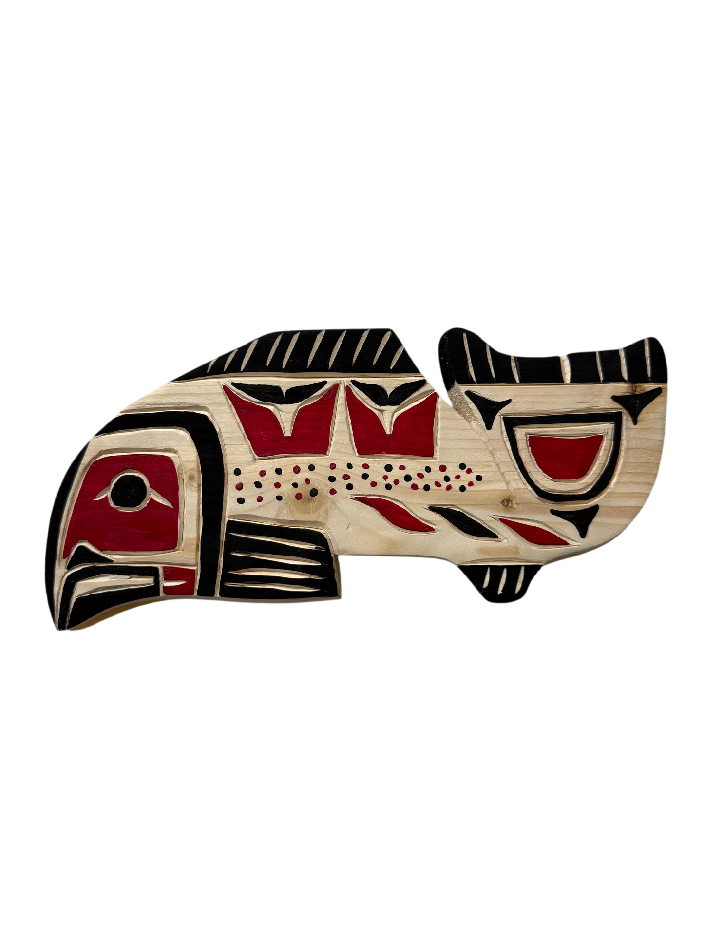 Wooden Plaque - Pine - Salmon