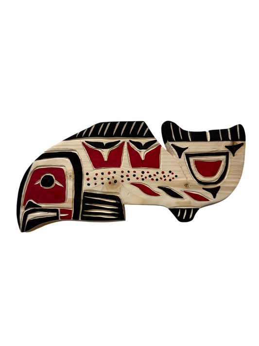 Wooden Plaque - Pine - Salmon