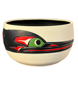 Ceramic Pot - Medium - Raven - Black & Red