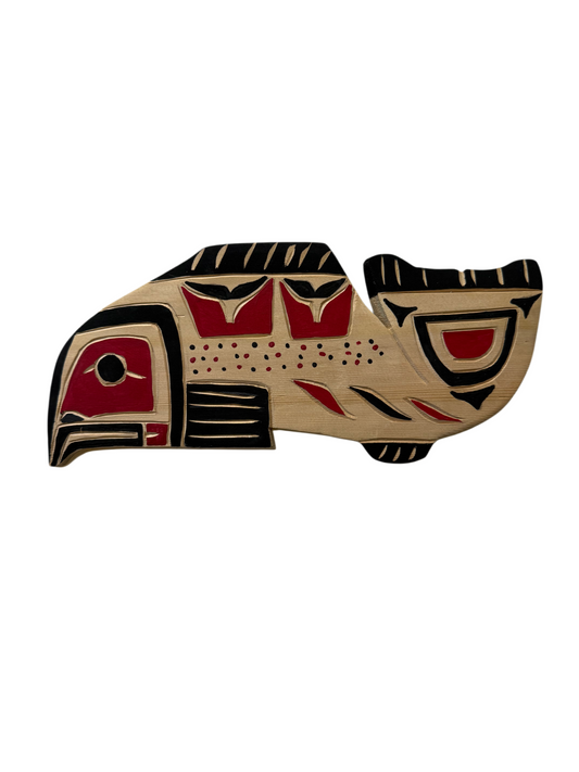 Wooden Plaque - Red Cedar - Salmon - Red