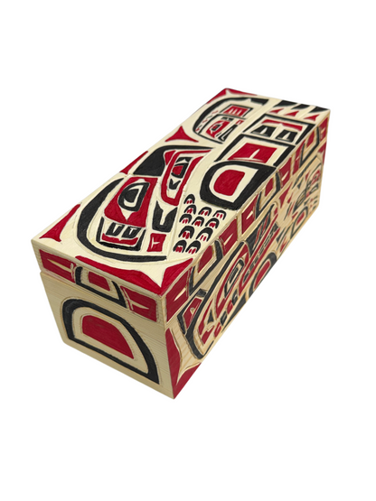 Wooden Box - Pine - Bear, Eagle, Salmon, Raven