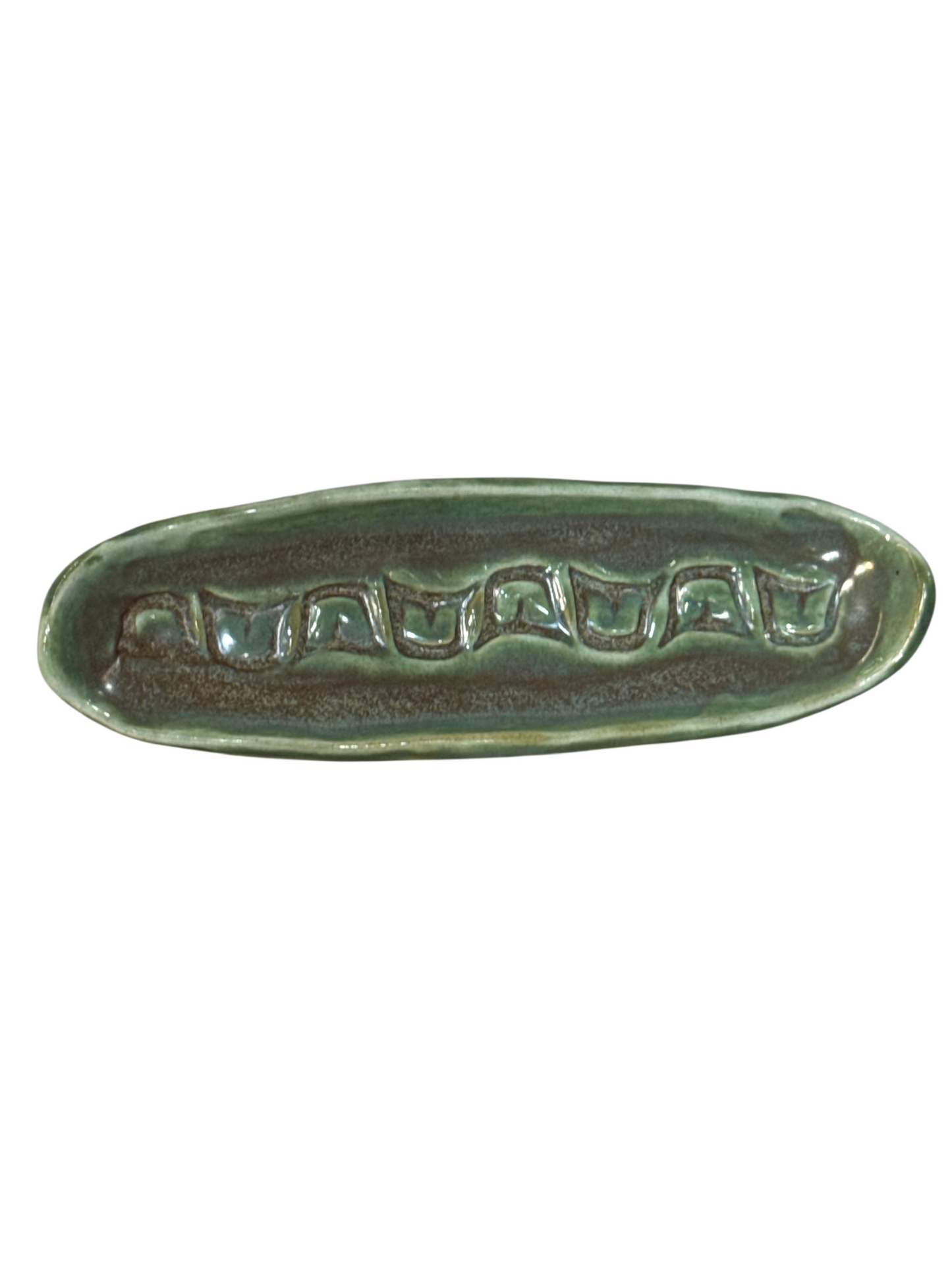 Ceramic Dish - Formline - Oval - Small - Green